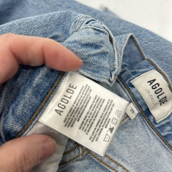 AGOLDE Jamie High rise button fly jeans size 29.Light wash - Picture 7 of 9